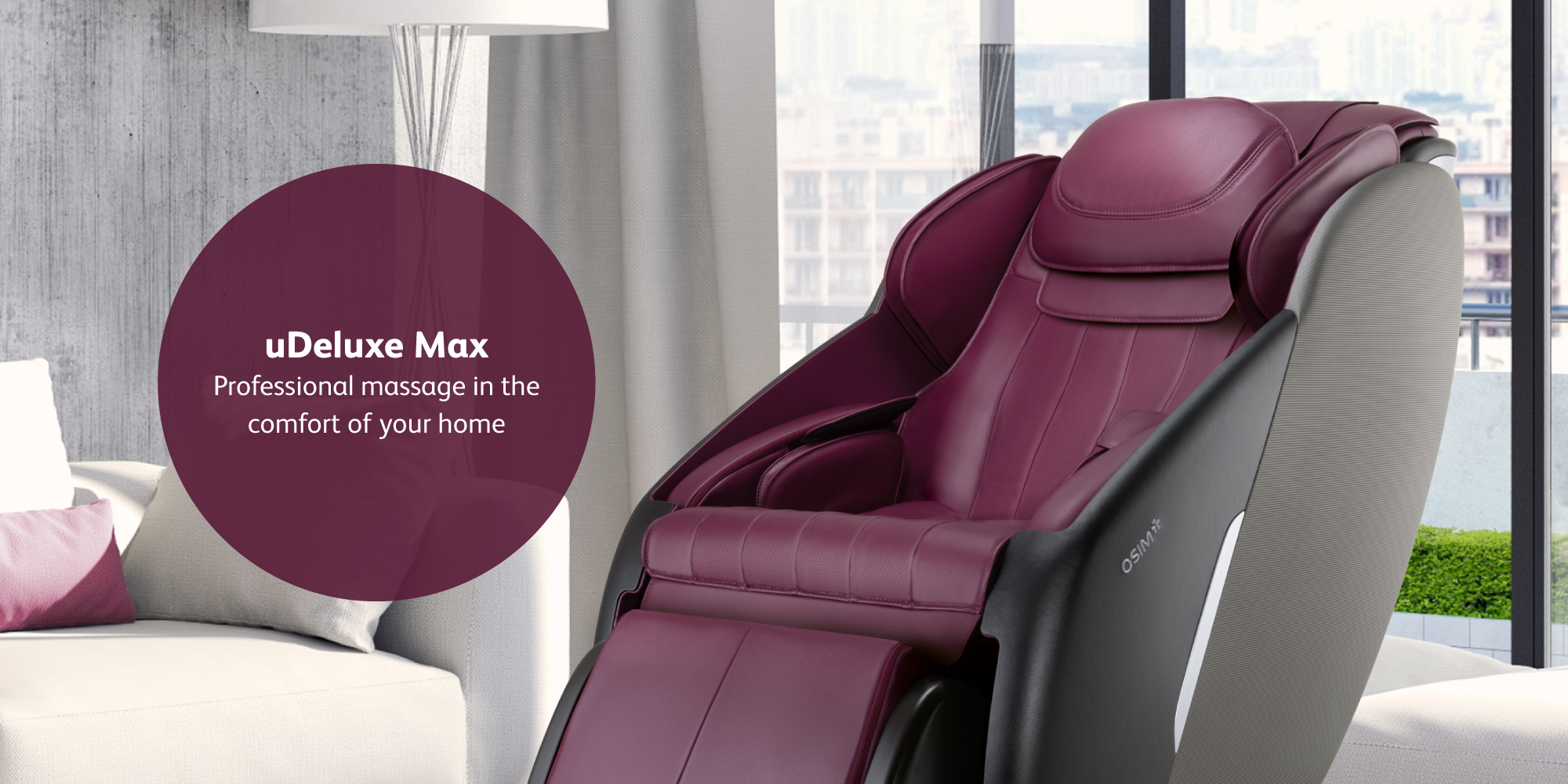 Purple massage online chair